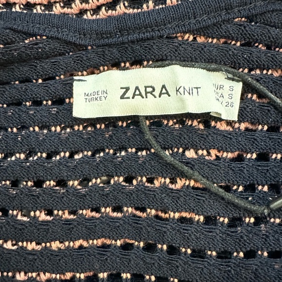 Zara knit SZ S swim  cover up top dress EUC striped knit pattern - Picture 6 of 9